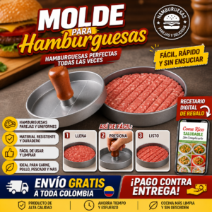MOLDE PRENSA HAMBURGUESAS