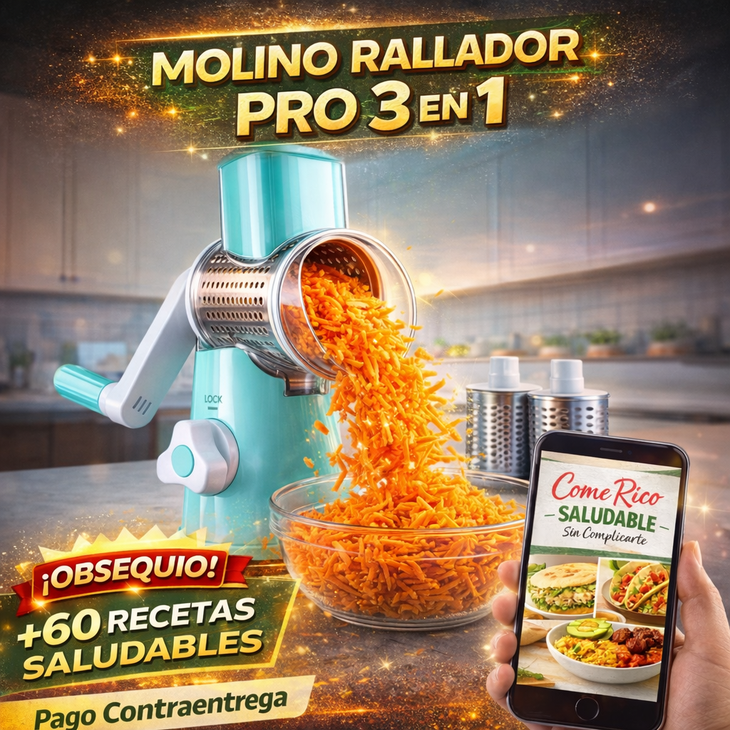 Molino Rallador de Verduras y Frutas
